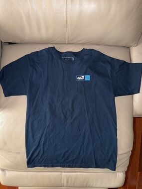 Local Motion Hawaii Navy Graphic T-shirt Short Sleeve Crew Men Large 100% Cotton